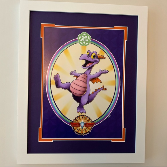 Disney Figment Imagination Institute EPCOT Framed & Matted Art Print - Picture 2 of 5